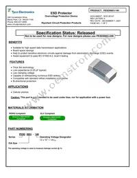 PESD0603-140 Datasheet Cover