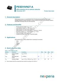 PESD1IVN27-AX Datasheet Cover