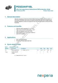 PESD24VF1BLYL Datasheet Cover