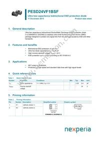 PESD24VF1BSFYL Datasheet Cover