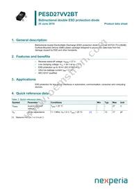 PESD27VV2BTR Datasheet Cover