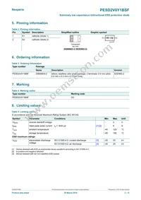 PESD2V0Y1BSFYL Datasheet Page 2