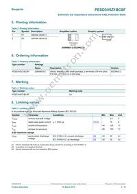 PESD3V6Z1BCSFYL Datasheet Page 2