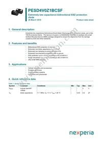 PESD4V0Z1BCSFYL Datasheet Cover