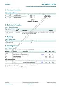 PESD4V0Z1BCSFYL Datasheet Page 2