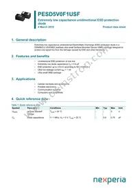 PESD5V0F1USF Datasheet Cover