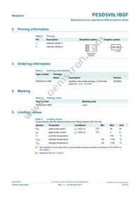 PESD5V0L1BSF Datasheet Page 2