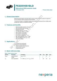 PESD5V0S1BLD Datasheet Cover