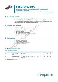 PESD5V0S2BQAZ Datasheet Cover