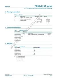 PESD5V0U1UT/ZLR Datasheet Page 2