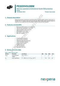 PESD5V0U2BM Datasheet Cover