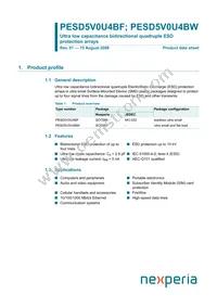 PESD5V0U4BF Datasheet Cover