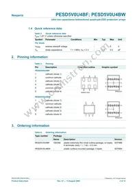 PESD5V0U4BF Datasheet Page 2