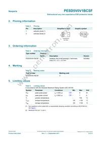 PESD5V0V1BCSF Datasheet Page 2