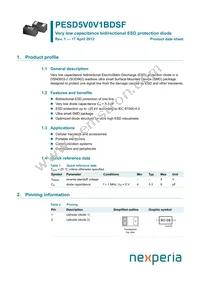 PESD5V0V1BDSF Datasheet Cover