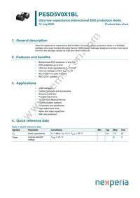 PESD5V0X1BL Datasheet Cover