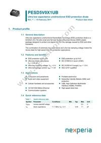 PESD5V0X1UB Datasheet Cover