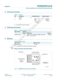 PESD5V0X1ULD Datasheet Page 2