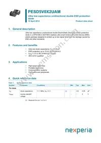 PESD5V0X2UAMYL Datasheet Cover