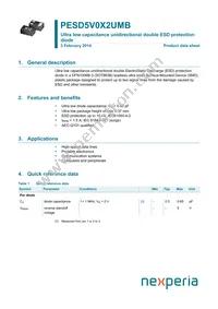 PESD5V0X2UMBYL Datasheet Cover