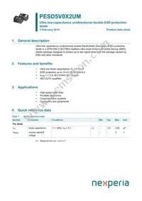 PESD5V0X2UMYL Datasheet Cover