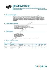 PESD6V5C1USFYL Datasheet Cover