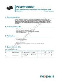 PESD7V0R1BSFYL Datasheet Cover