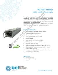 PET750-12-050RA Datasheet Cover