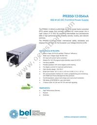 PFE850-12-054RA Datasheet Cover