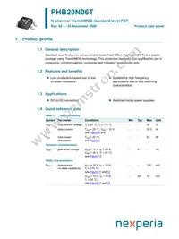 PHB20N06T Datasheet Cover