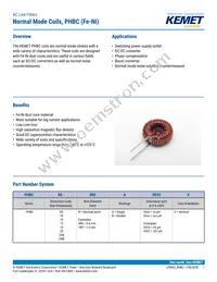 PHBC10-0R8A0038V Datasheet Cover