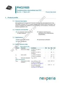 PHC21025 Datasheet Cover