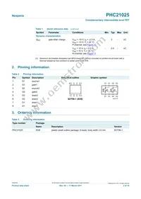 PHC21025 Datasheet Page 2