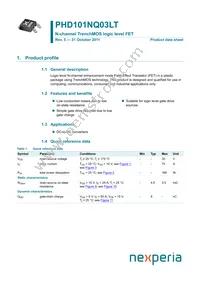 PHD101NQ03LT Datasheet Cover