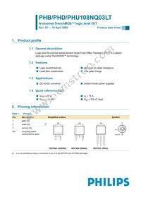 PHD108NQ03LT Datasheet Cover