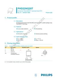 PHD22NQ20T Datasheet Cover