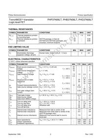 PHD37N06LT Datasheet Page 2