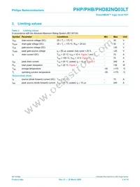 PHD82NQ03LT Datasheet Page 2