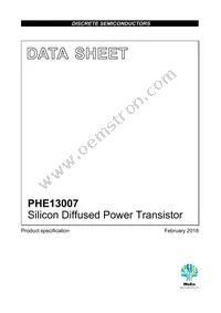 PHE13007 Datasheet Cover