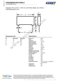 PHE840MD6470KD15R06L2 Datasheet Cover