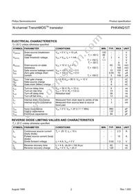 PHK4NQ10T Datasheet Page 2