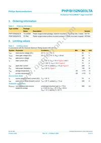 PHP152NQ03LTA Datasheet Page 2