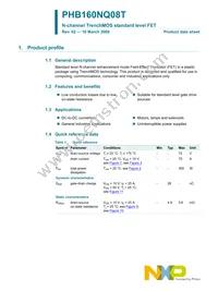 PHP160NQ08T Datasheet Cover