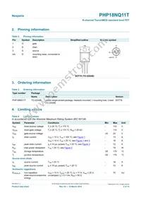 PHP18NQ11T Datasheet Page 2