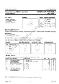 PHP21N06LT Datasheet Page 2