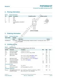 PHP28NQ15T Datasheet Page 2
