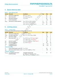 PHP45N03LTA Datasheet Page 2
