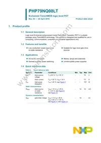 PHP79NQ08LT Datasheet Page 2