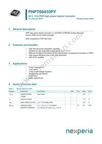 PHPT60410PYX Datasheet Cover