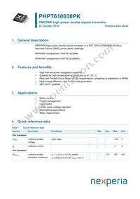 PHPT610030PKX Datasheet Cover